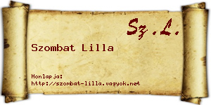 Szombat Lilla névjegykártya